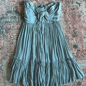 Baby blue medium vici strapless dress